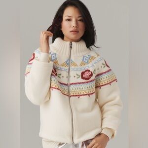 NWT Anthropologie RD Style Sherpa Fleece Jacket Women’s Size Small